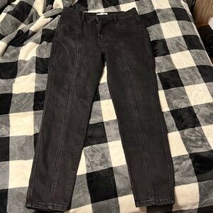 Flying Monkey Black Skinny Jeans with front seam down legs. Size 32